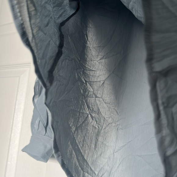 Blue Ruffle front blouse - Picture 7 of 13